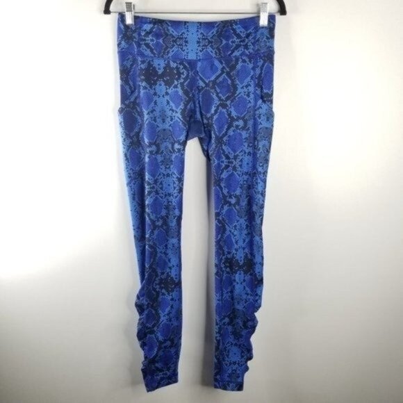 Lululemon Speed Tight IV Leggings Sz 6 Mini Ziggy Snake Pipe Dream Sapphire Blue - Picture 1 of 12